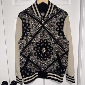 Dogg Supply Snoop Dogg Paisley Varsity Jacket Tall Small